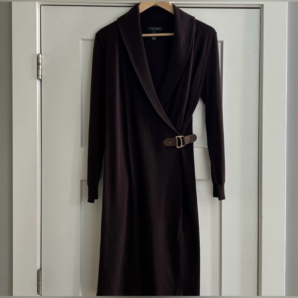 LAUREN by Ralph Lauren equestrian wrap dress. 
Size Small